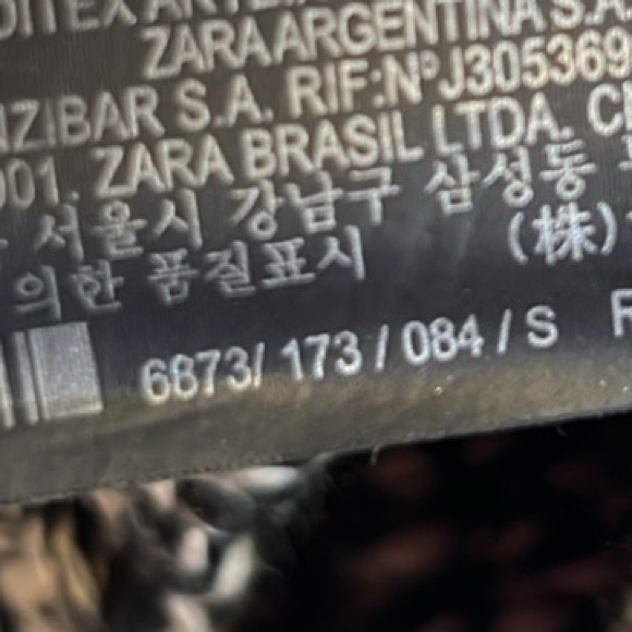 Zara Black/White Marled Chunky Sweater   Size Small - Picture 10 of 12